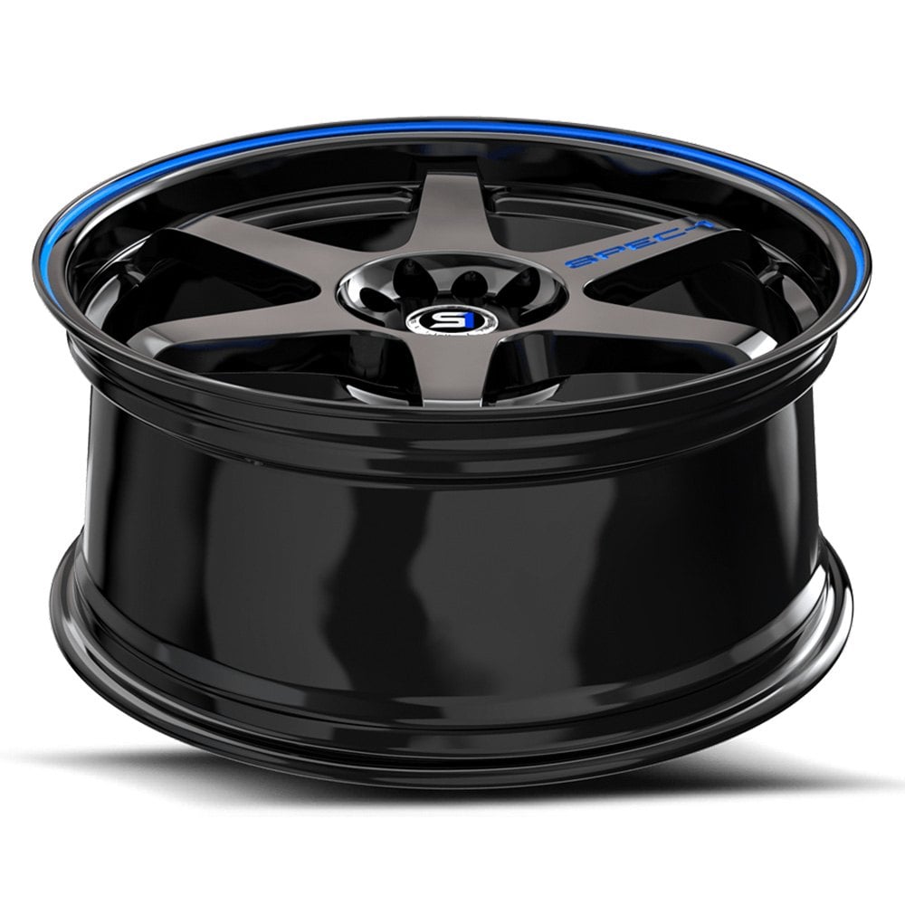 SPEC-1® SPT-33 Wheels - Gloss Black with Blue Line Rims