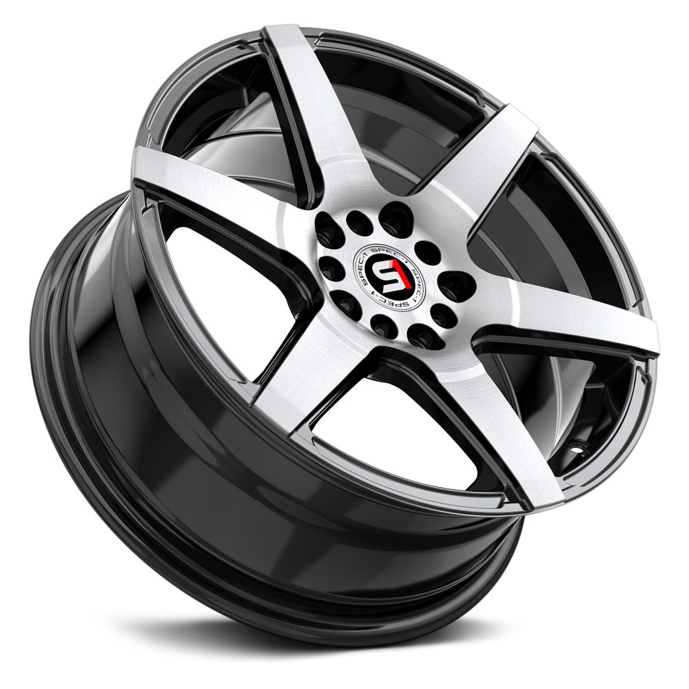 SPEC-1® SPT-34 Wheels - Gloss Black with Machined Face Rims