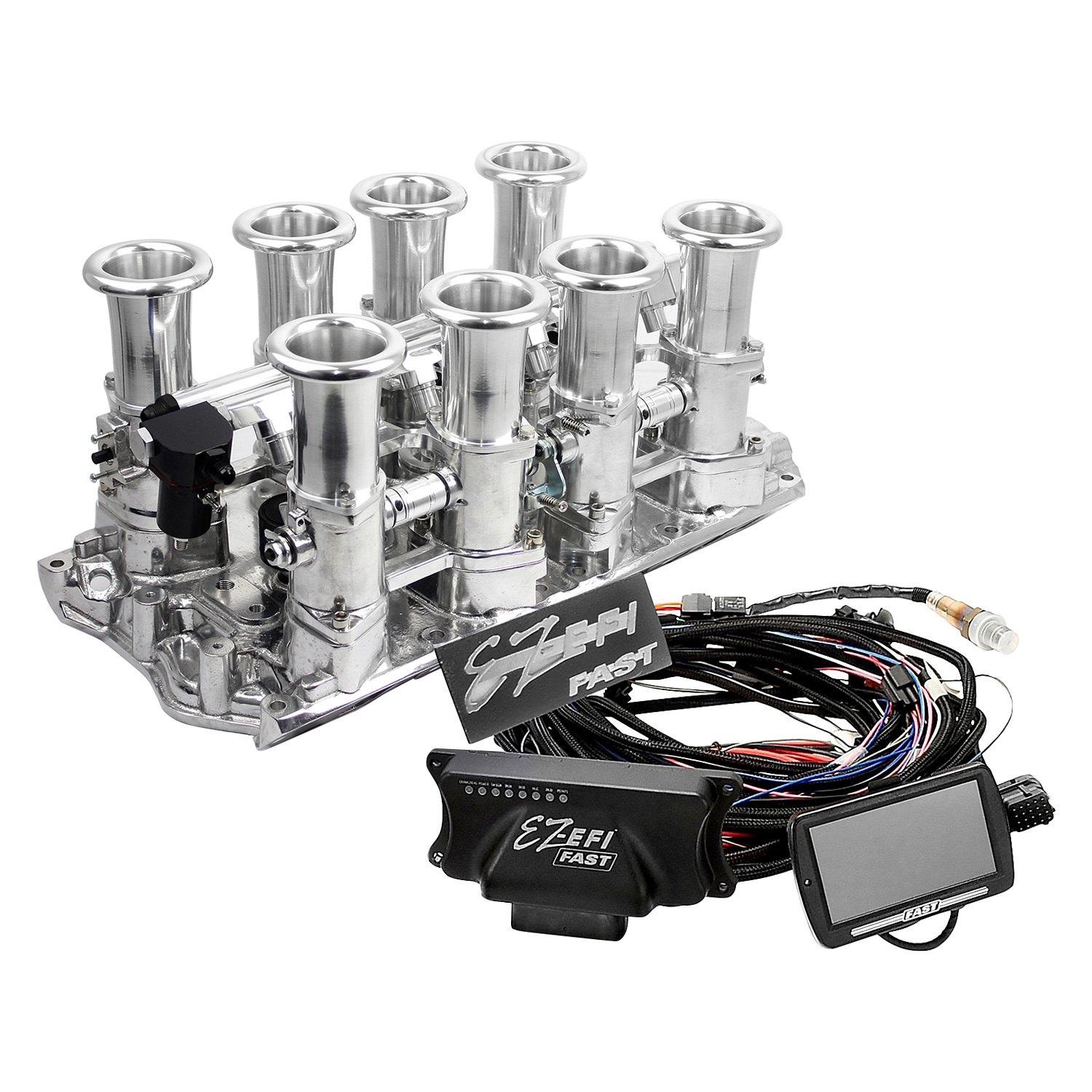 Fuel Injection System by Speedmaster ®. Oval Port Manifold & Fast Ez-Ef...