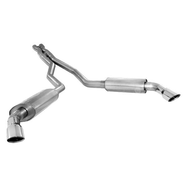 Stainless Works® CA10CBL - 304 SS Turbo Chambered Dual Cat-Back Exhaust ...