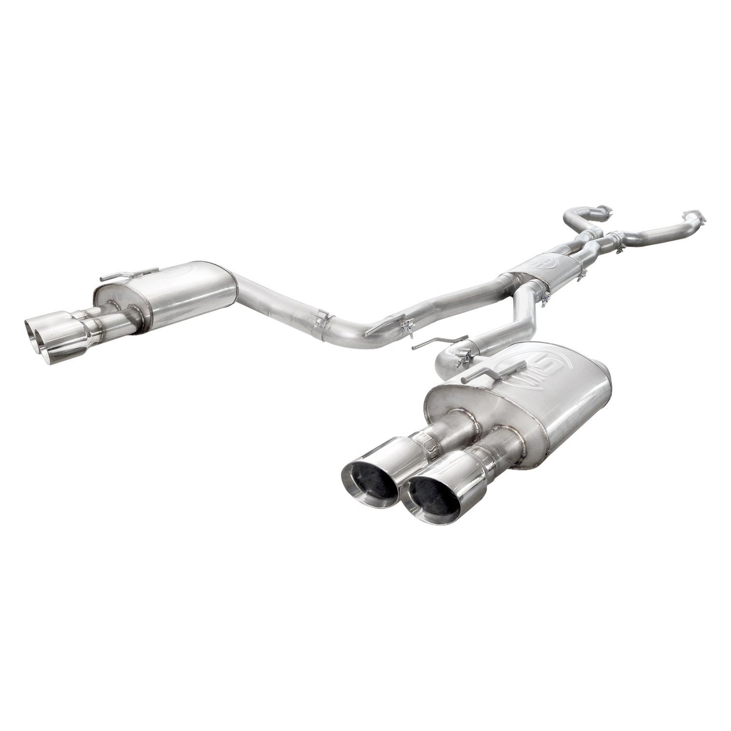 Stainless Works® PG8CB - 304 SS Turbo Chambered Dual Cat-Back Exhaust ...