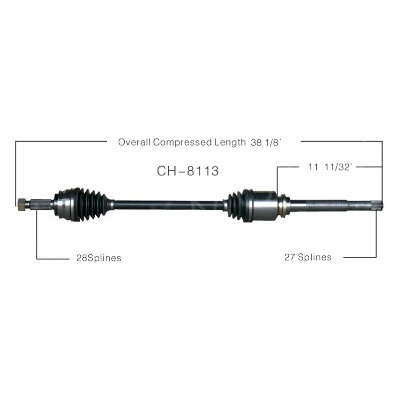 SurTrack® CH-8113 - Front Passenger Side CV Axle Shaft