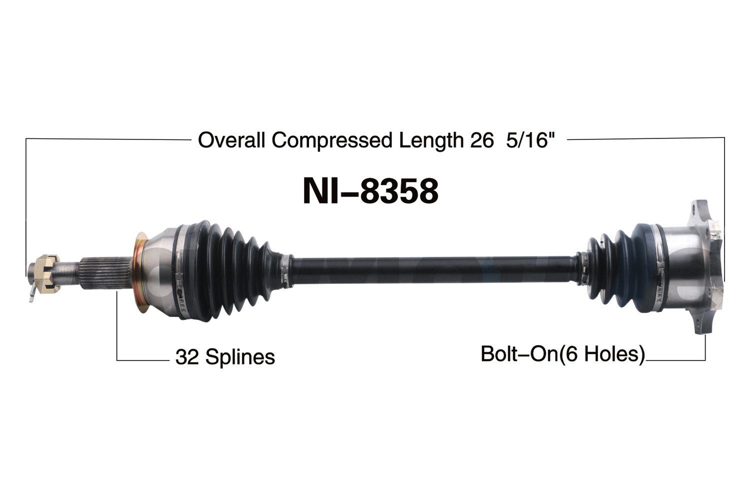 Rear Passenger Right CV Axle Shaft SurTrack NI-8357 for Nissan 370Z 2009-2016