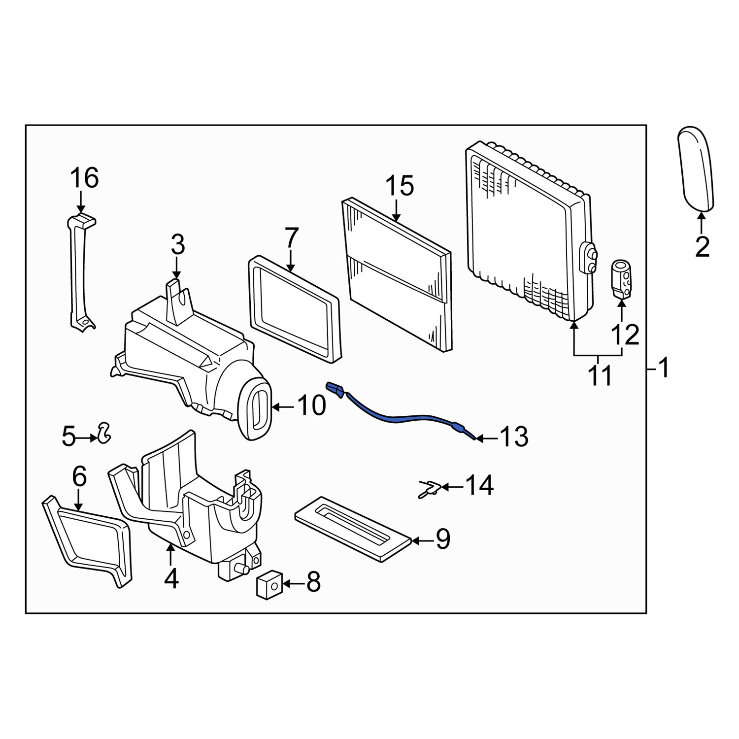 Suzuki OE 9554165D01 A/C Evaporator Temperature Sensor