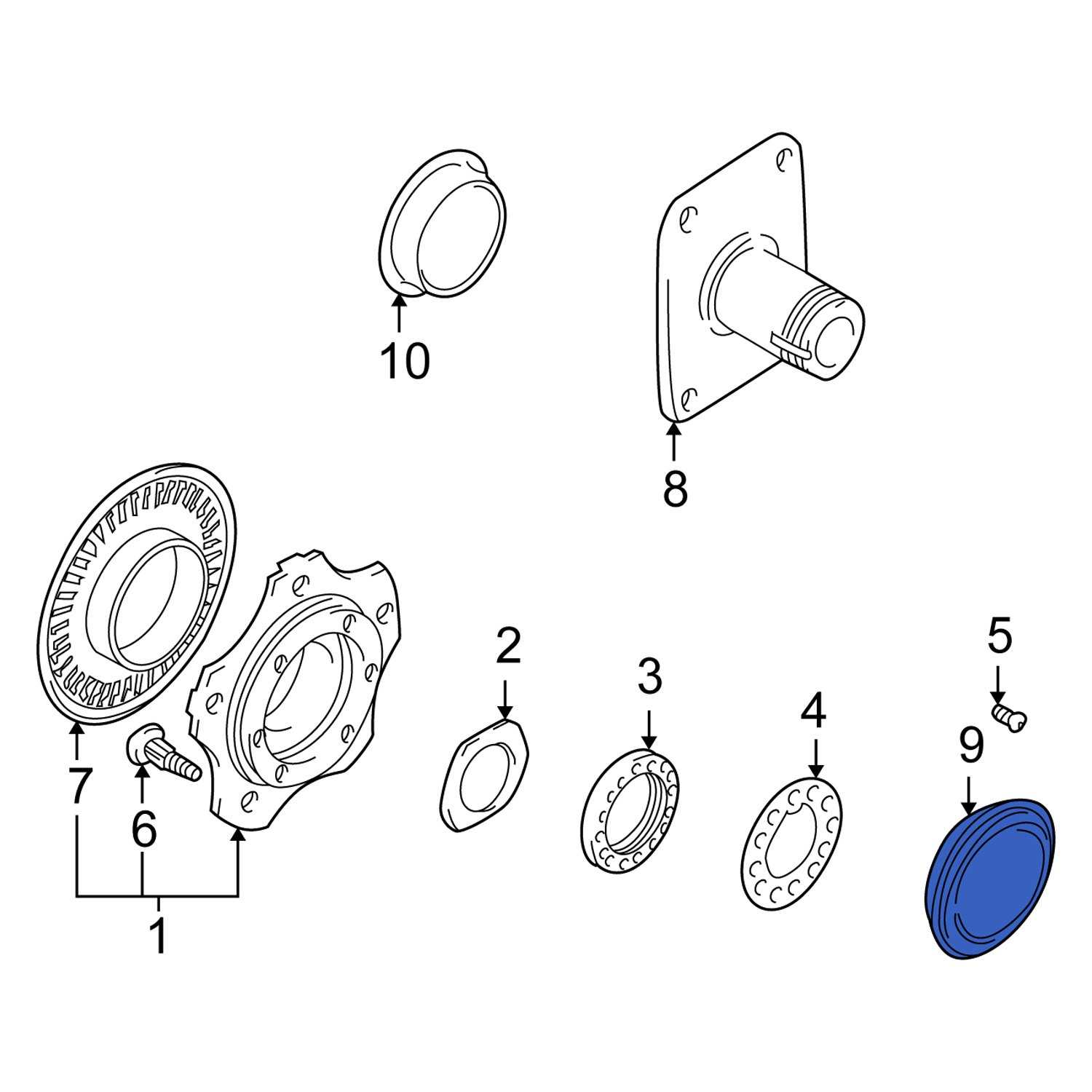 Suzuki OE 4342260A00 Front Wheel Bearing Dust Cap
