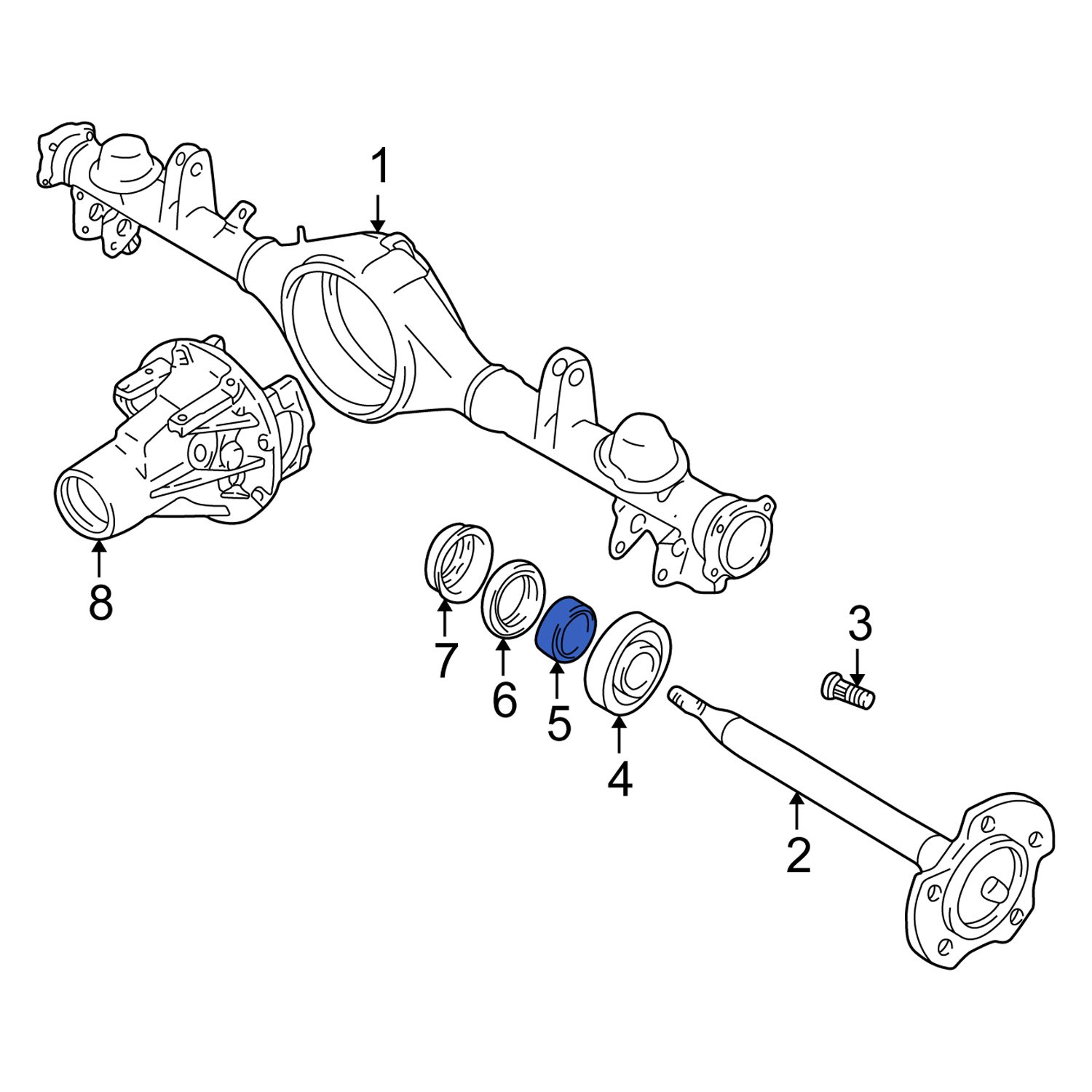 Suzuki OE 4348565D50 Drive Axle Shaft Bearing Lock Ring