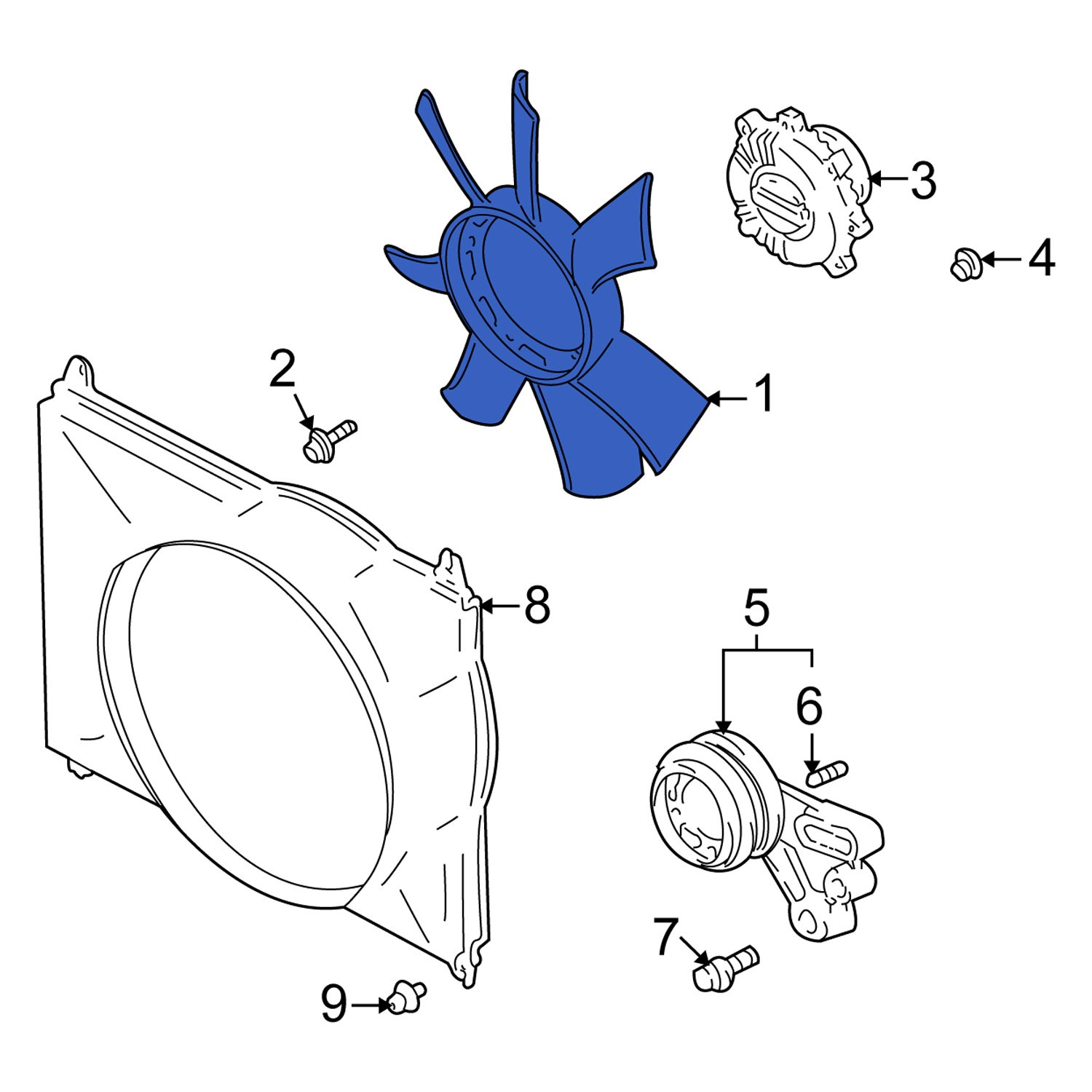 Suzuki OE 1711065D00 Engine Cooling Fan Clutch Blade