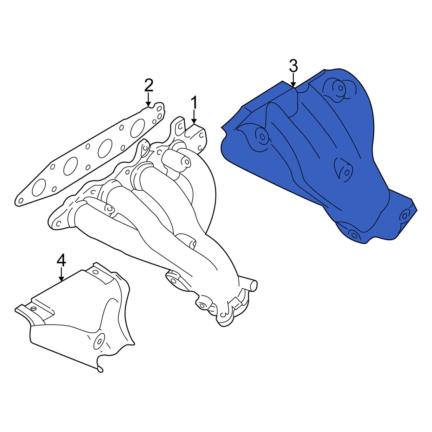 Suzuki OE 1412058B02 Upper Exhaust Manifold Heat Shield