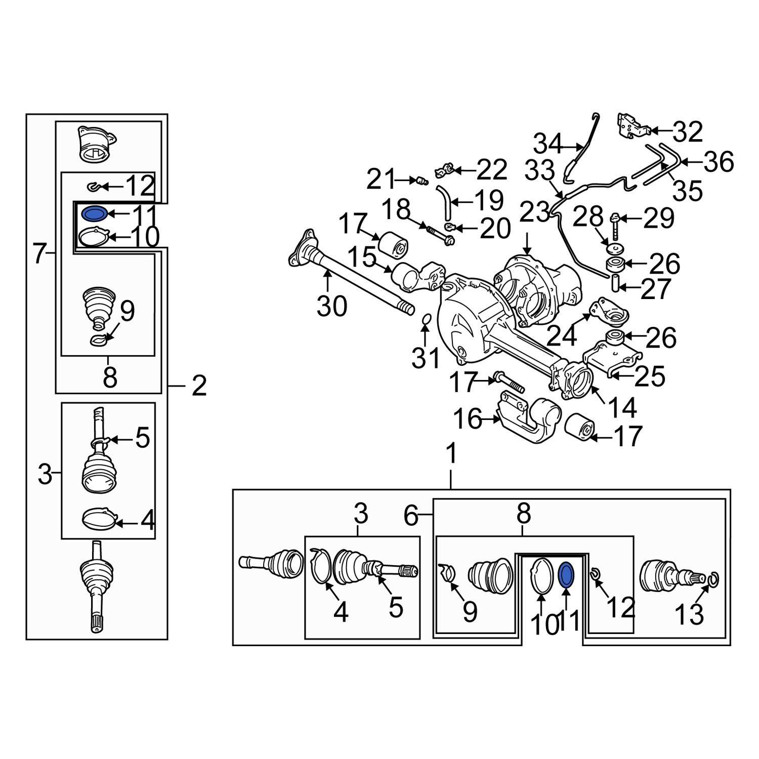 Suzuki OE 4411460A00 Front Outer Drive Axle Shaft Lock CClip