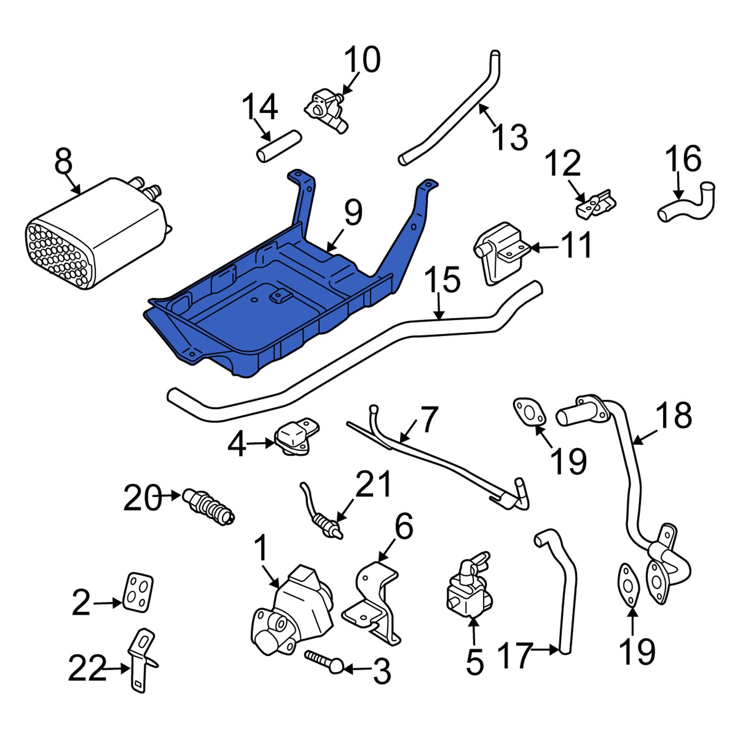 Suzuki OE 1857054G01 Vapor Canister Bracket