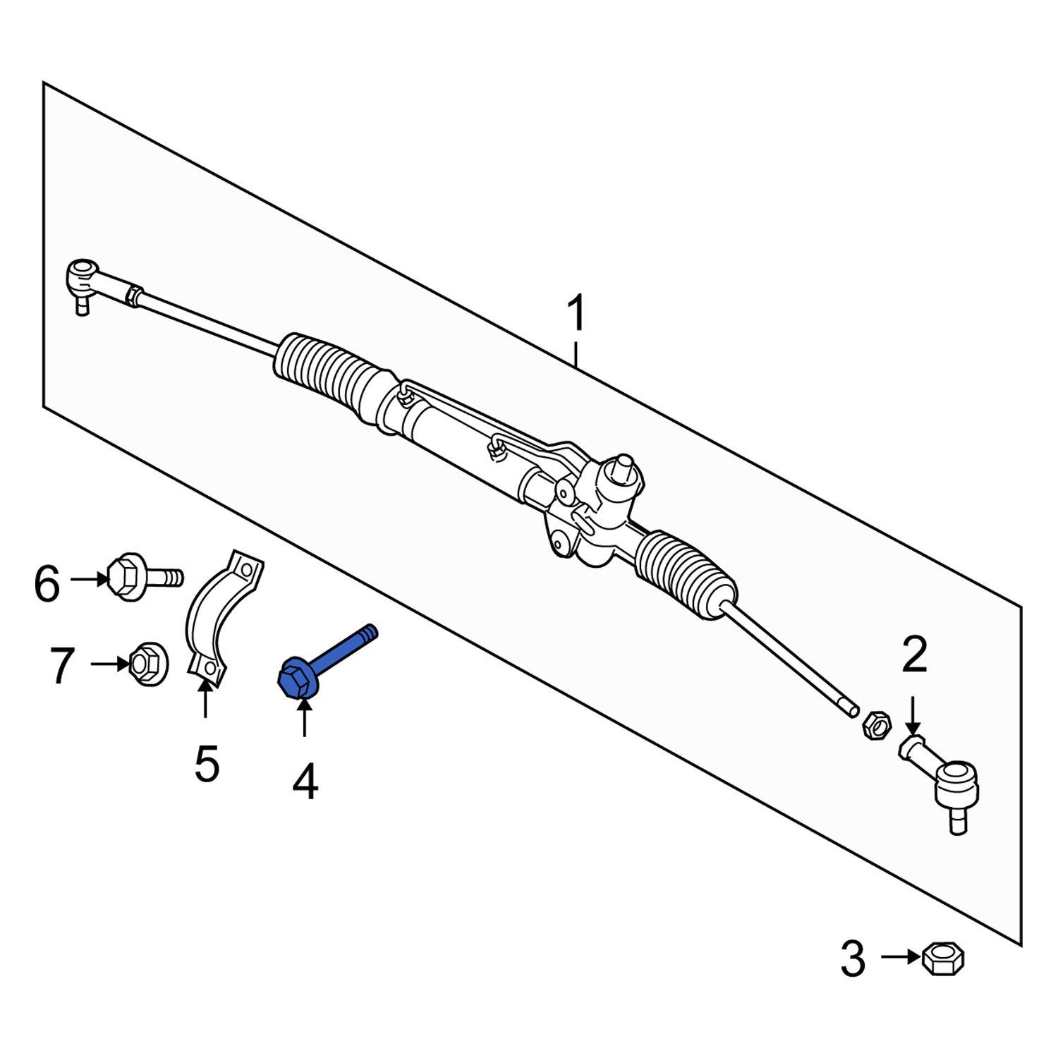 Suzuki OE 4823185Z00 Outer Rack and Pinion Bolt