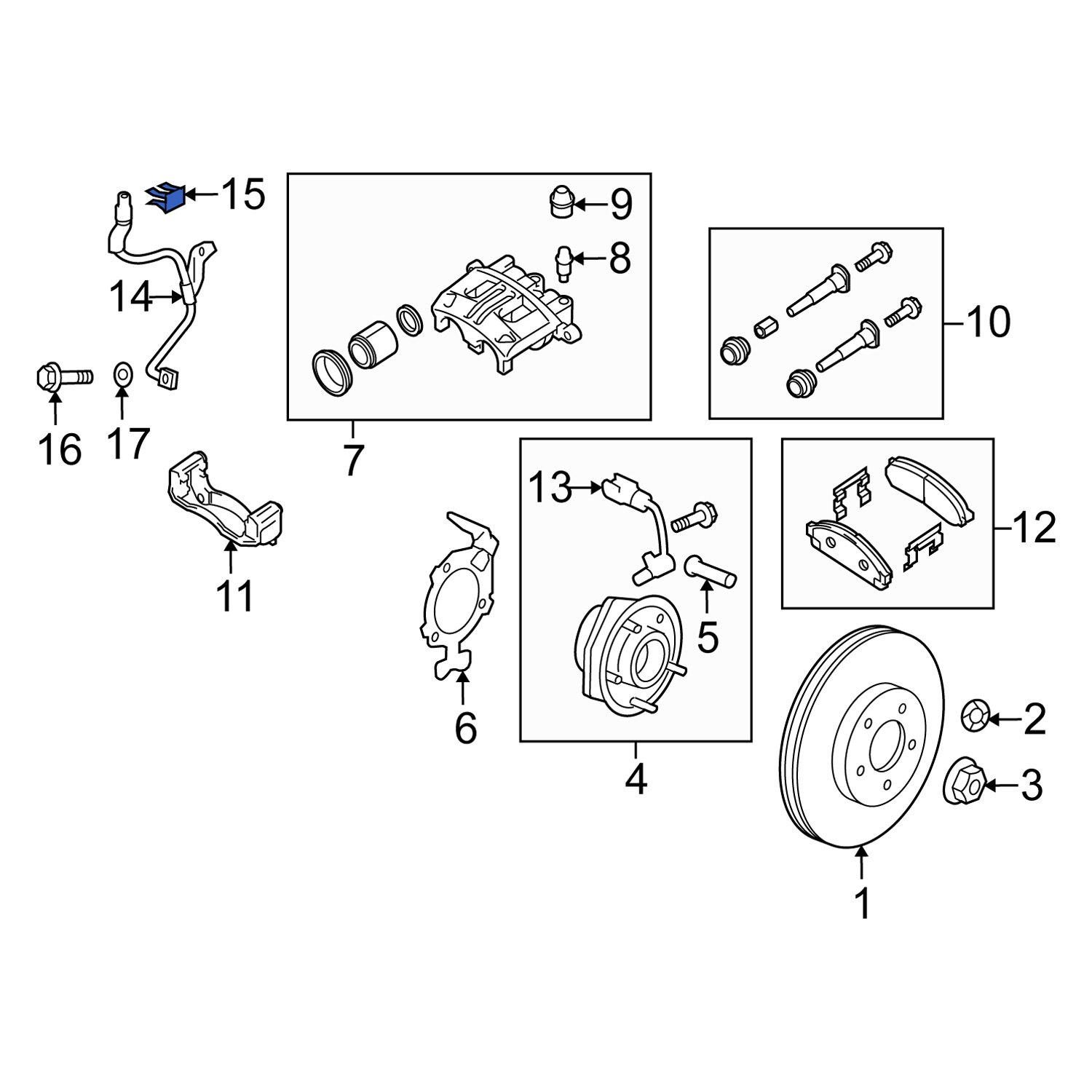 Suzuki OE 5154778J01 Rear Brake Hydraulic Hose Lock Clip