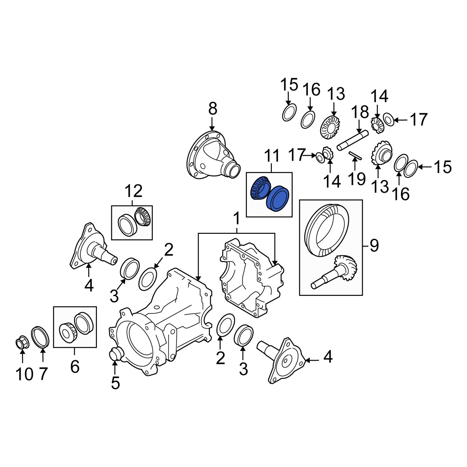 Suzuki OE 0926535013 Rear Differential Carrier Bearing