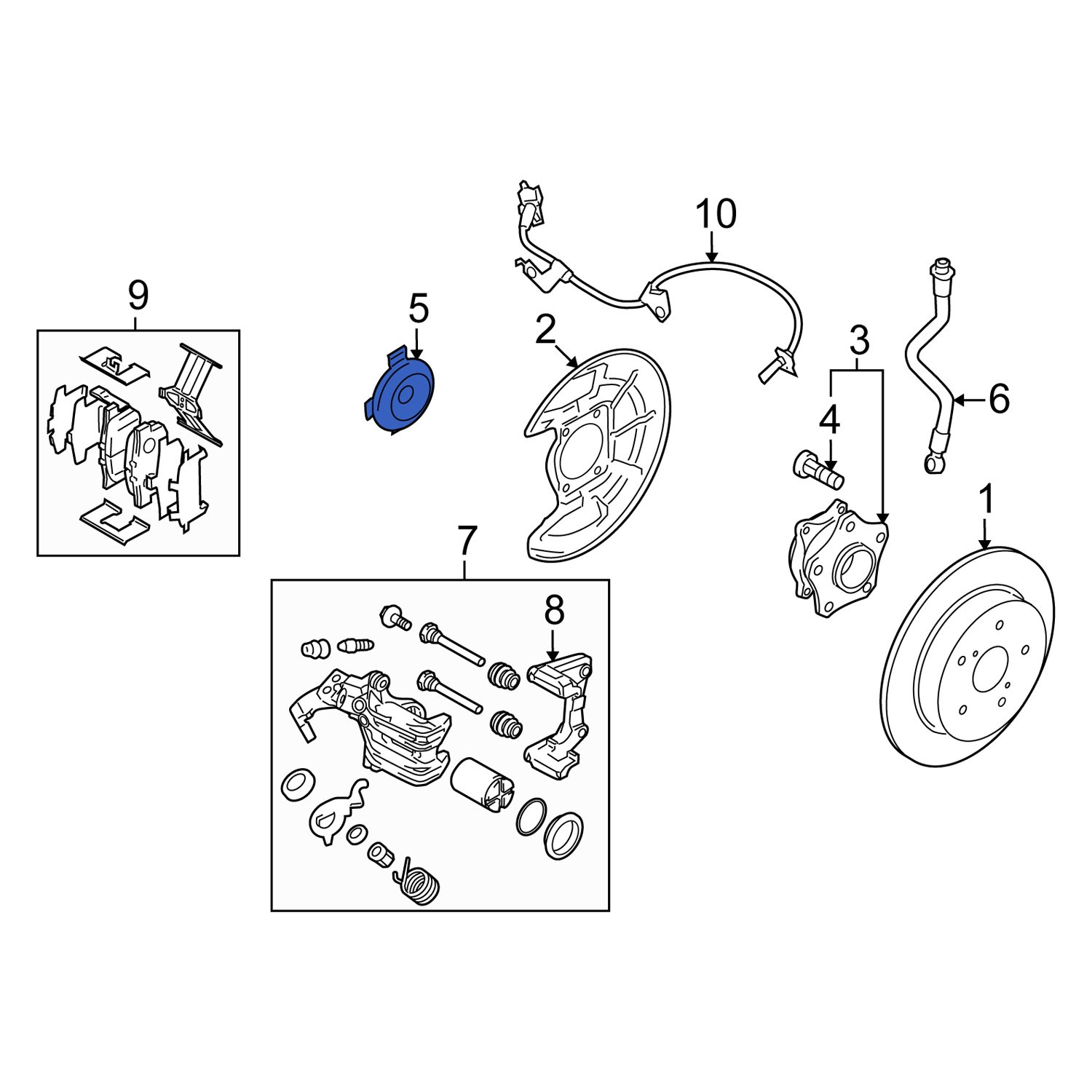 Suzuki OE 4341157L00 Wheel Bearing Dust Cap