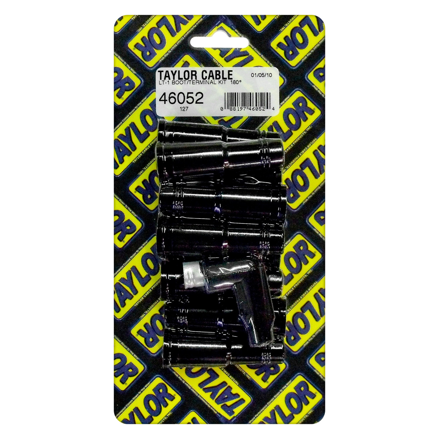 Taylor Cable 46003 Spark Plug Boot & Terminal Kit - 180 Degree Black Boots