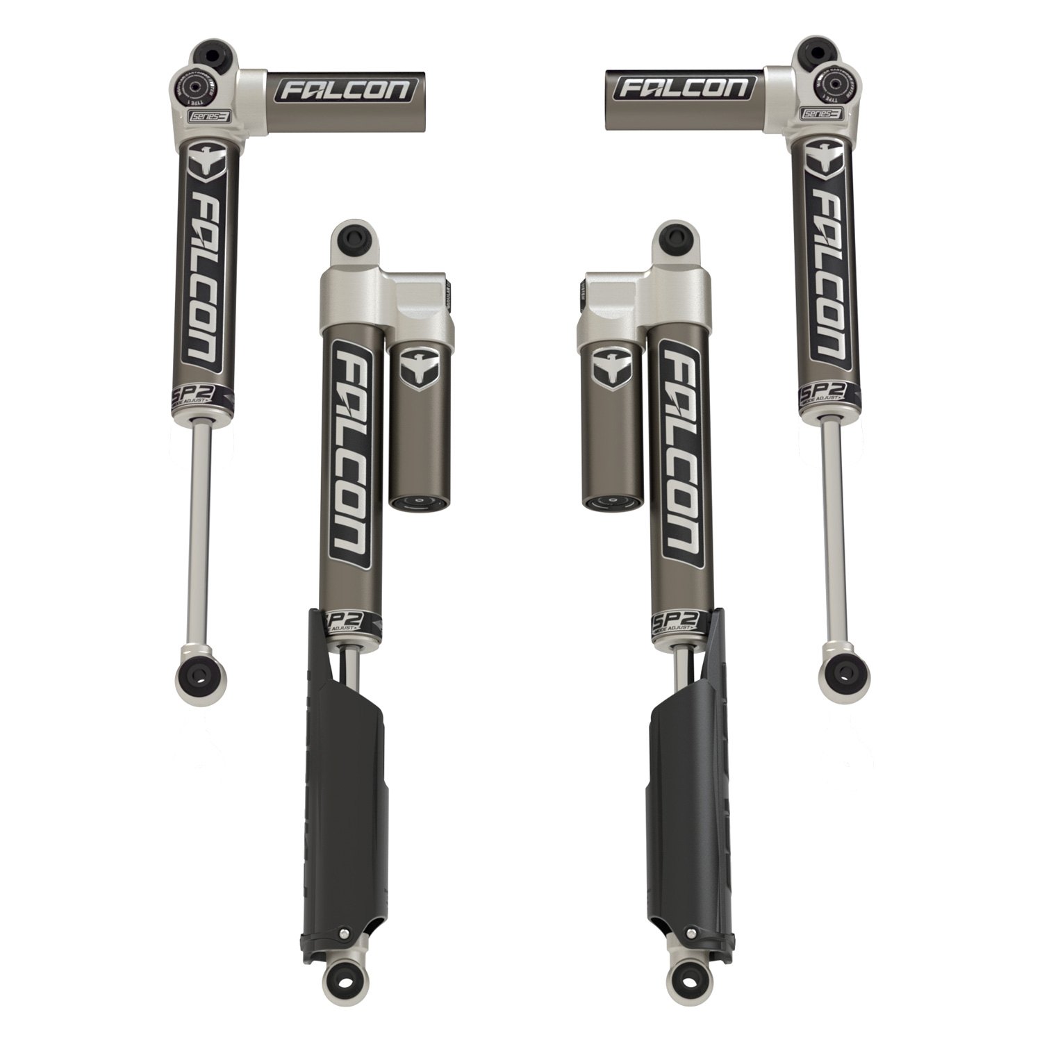 TeraFlex® Jeep Gladiator 2020 Falcon SP2 Series 3.1 Front and Rear Monotube Shock Absorber Kit