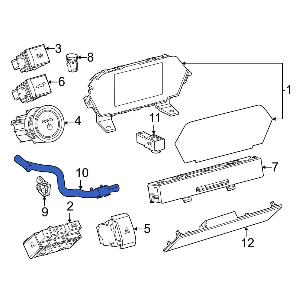 Toyota OE 8720142230 Cabin Air Temperature Sensor Aspirator Tube