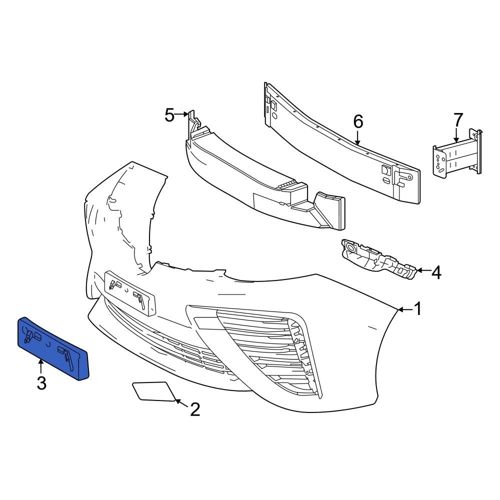 Toyota OE 5211462010 Front License Plate Bracket