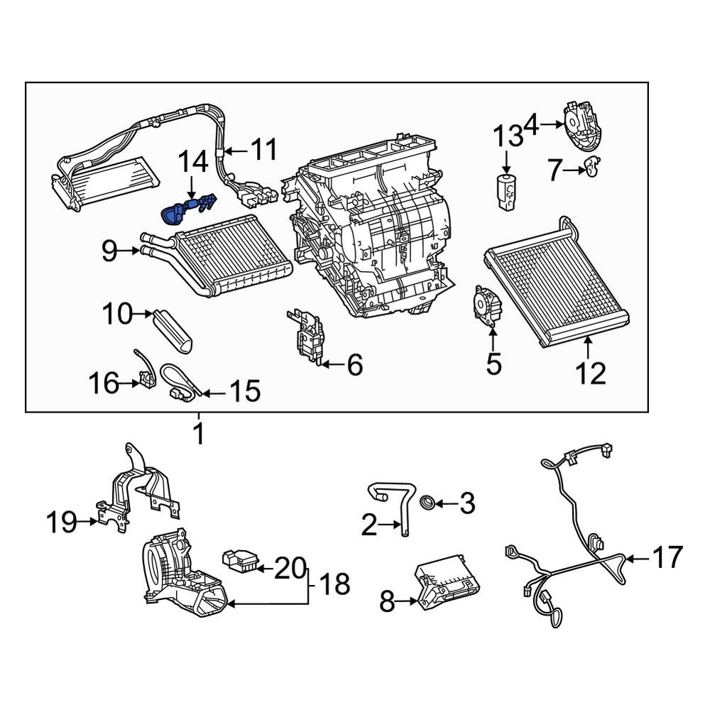 Toyota OE 8862062010 A/C Evaporator Temperature Sensor
