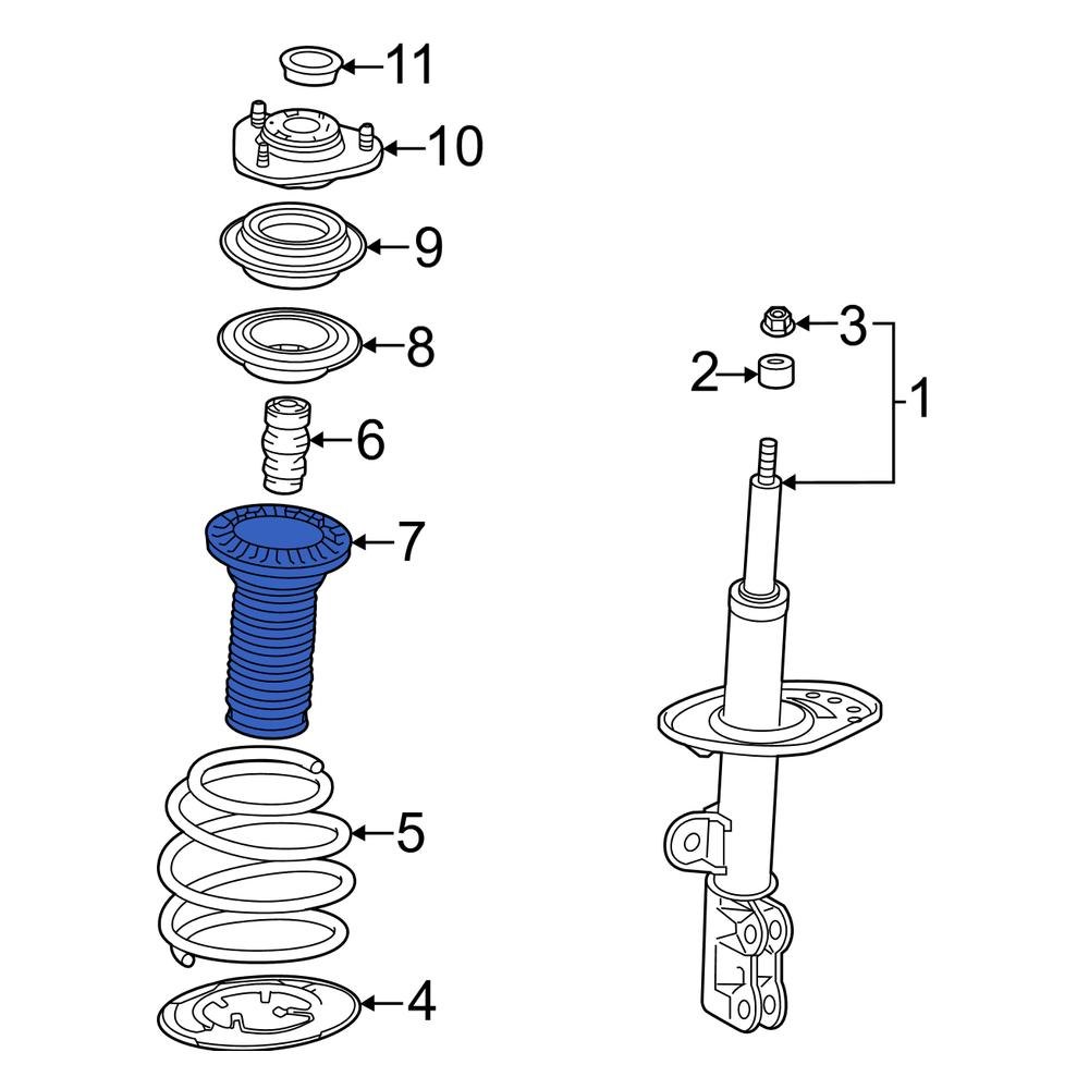 Toyota OE 4815747020 Front Suspension Strut Bellows