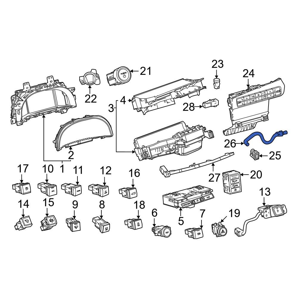 Toyota OE 8720111010 Cabin Air Temperature Sensor Aspirator Tube