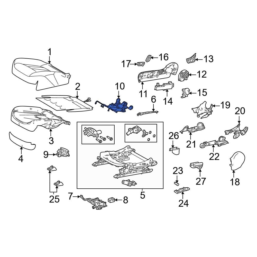 Toyota OE 7105111010 Front Right Seat Cushion Spring