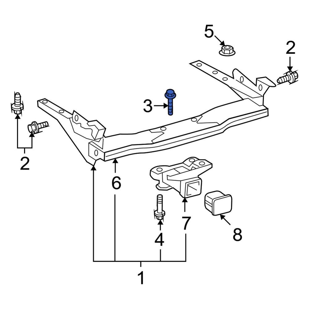 Toyota OE 90119A0259 Upper Trailer Hitch Receiver Bolt