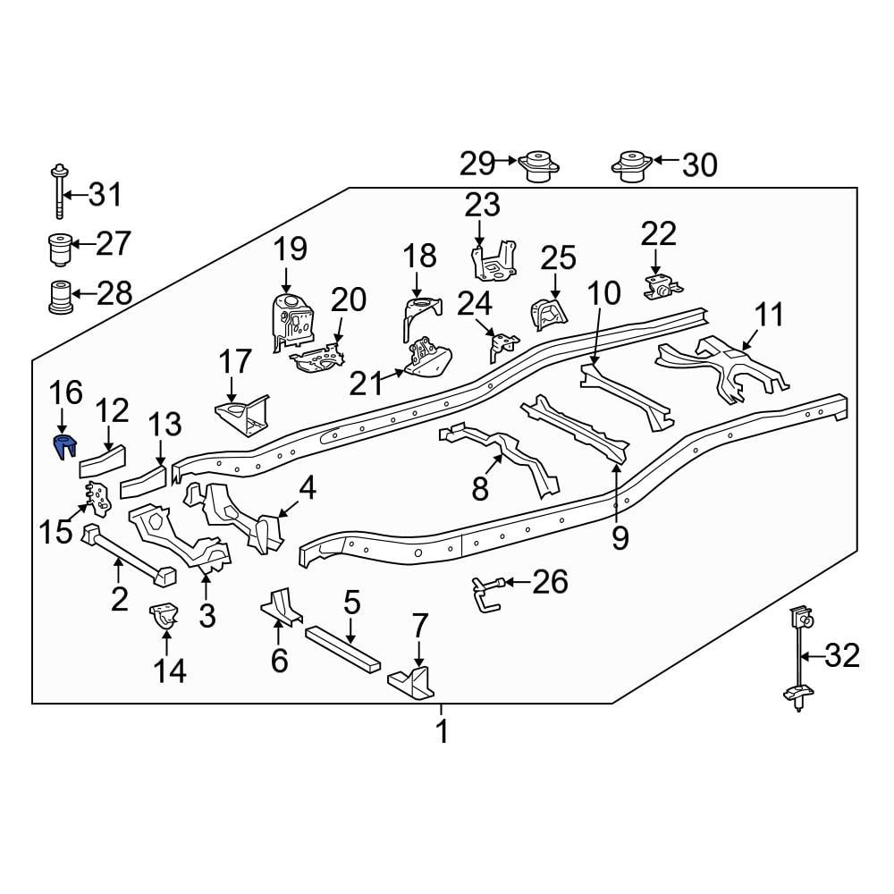 Toyota OE 517110C010 - Front Frame Rail Bracket