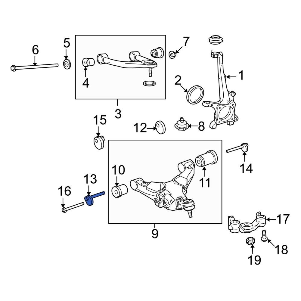 Toyota OE 4840934040 Front Alignment Camber Adjusting Eccentric Bolt