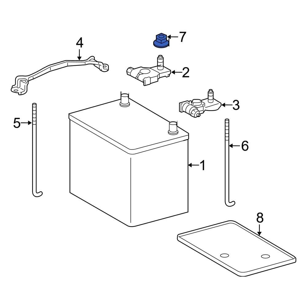 Toyota OE 90179A0009 Battery Hold Down Nut