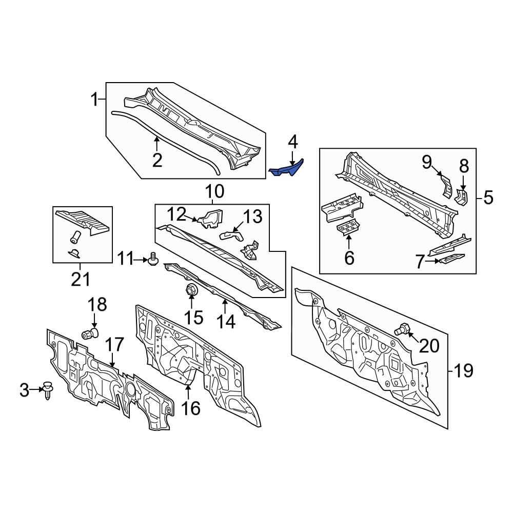 Toyota OE 538660C040 - Right Cowl Seal