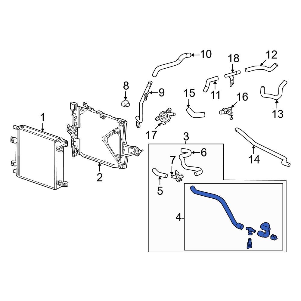 Toyota OE 16295F4020 Engine Coolant Bypass Hose