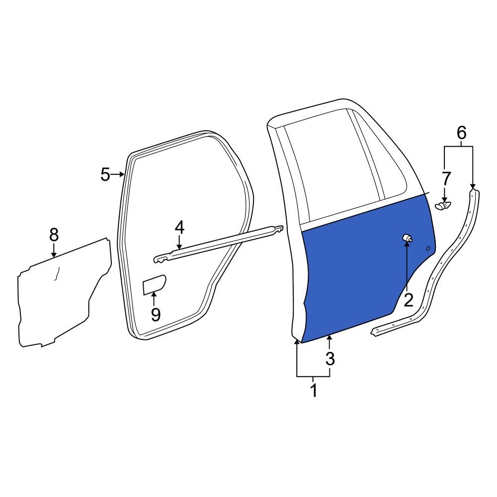 Toyota Oe Front Left Outer Door Outer Panel