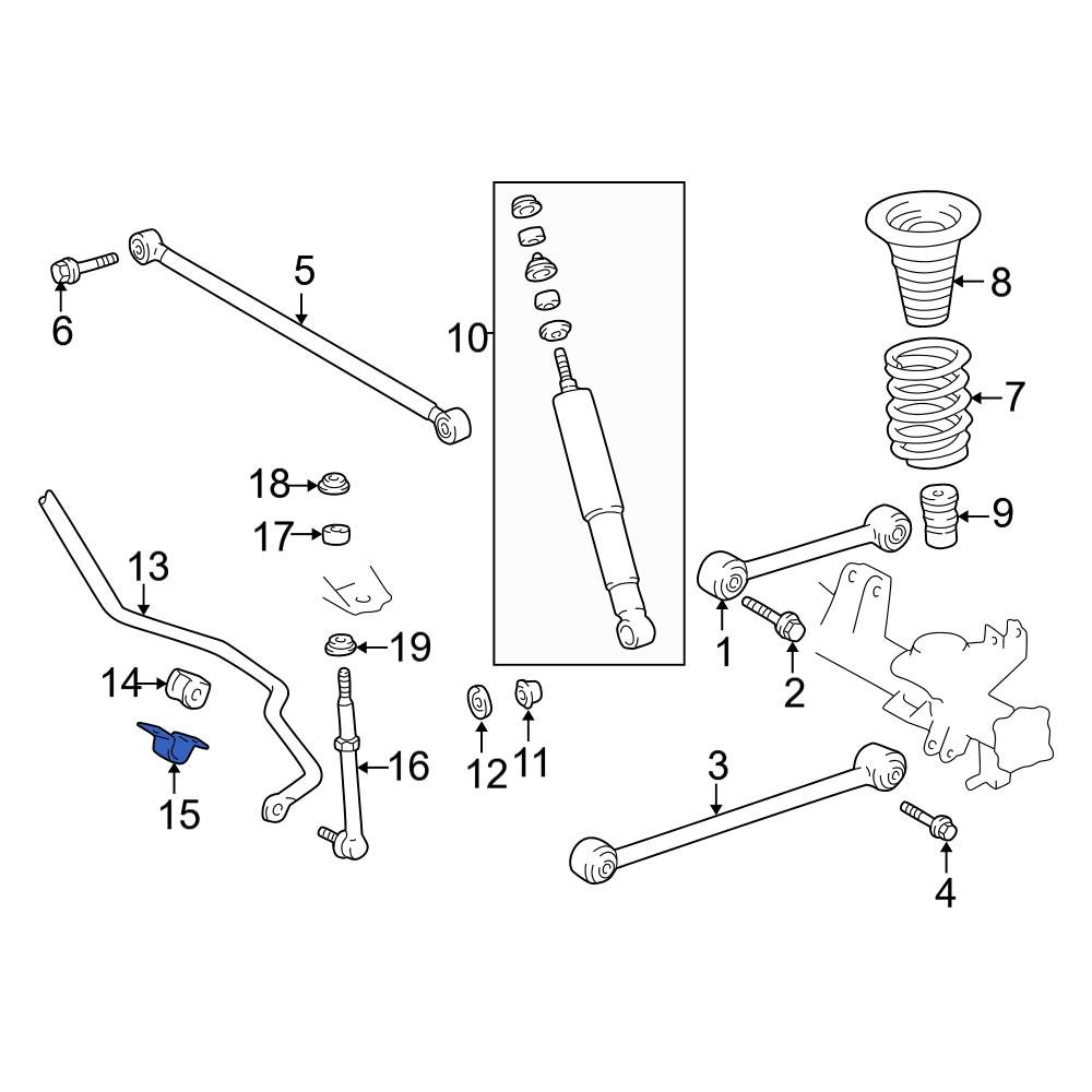 Toyota OE 4882335060 Rear Suspension Stabilizer Bar Bracket