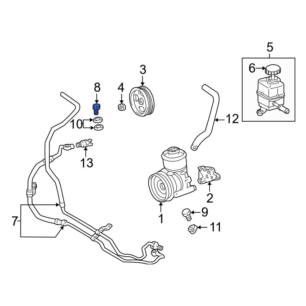 Toyota OE 9040116034 - Power Steering Pressure Line Bolt