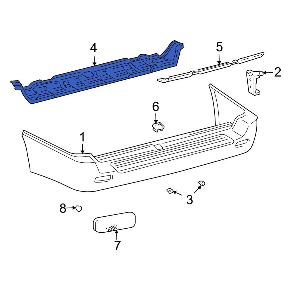 Toyota OE 5230960010 Rear Bumper Impact Absorber