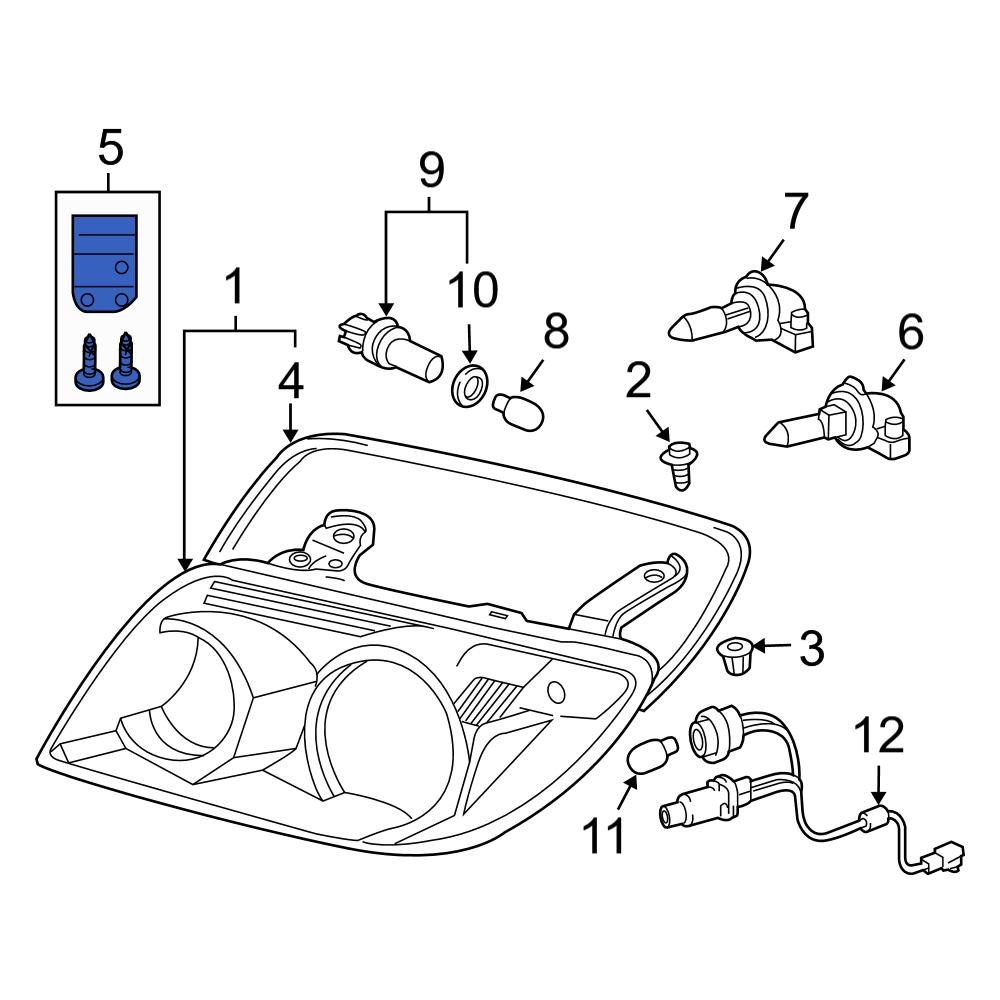 Toyota OE 8119335010 Right Headlight Restoration Kit