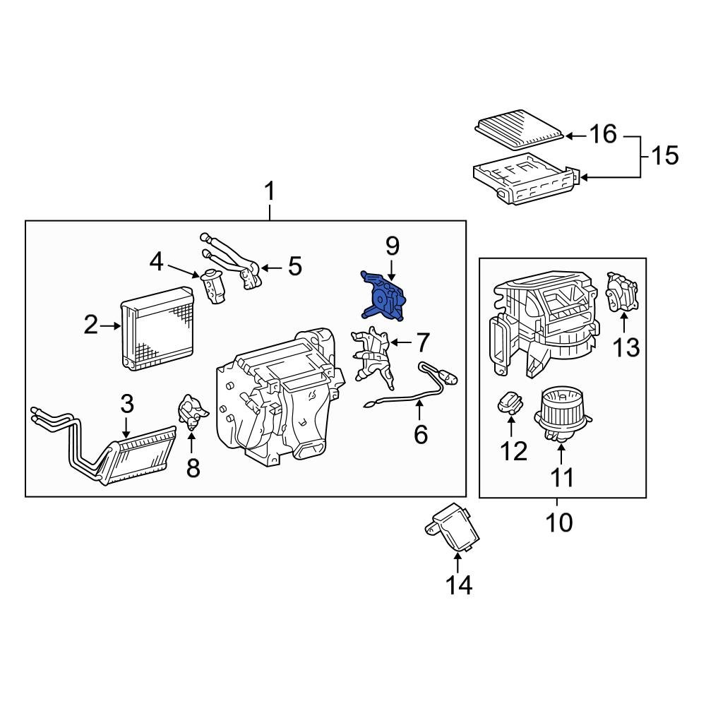 Toyota OE 8710635180 Right HVAC Air Inlet Door Actuator