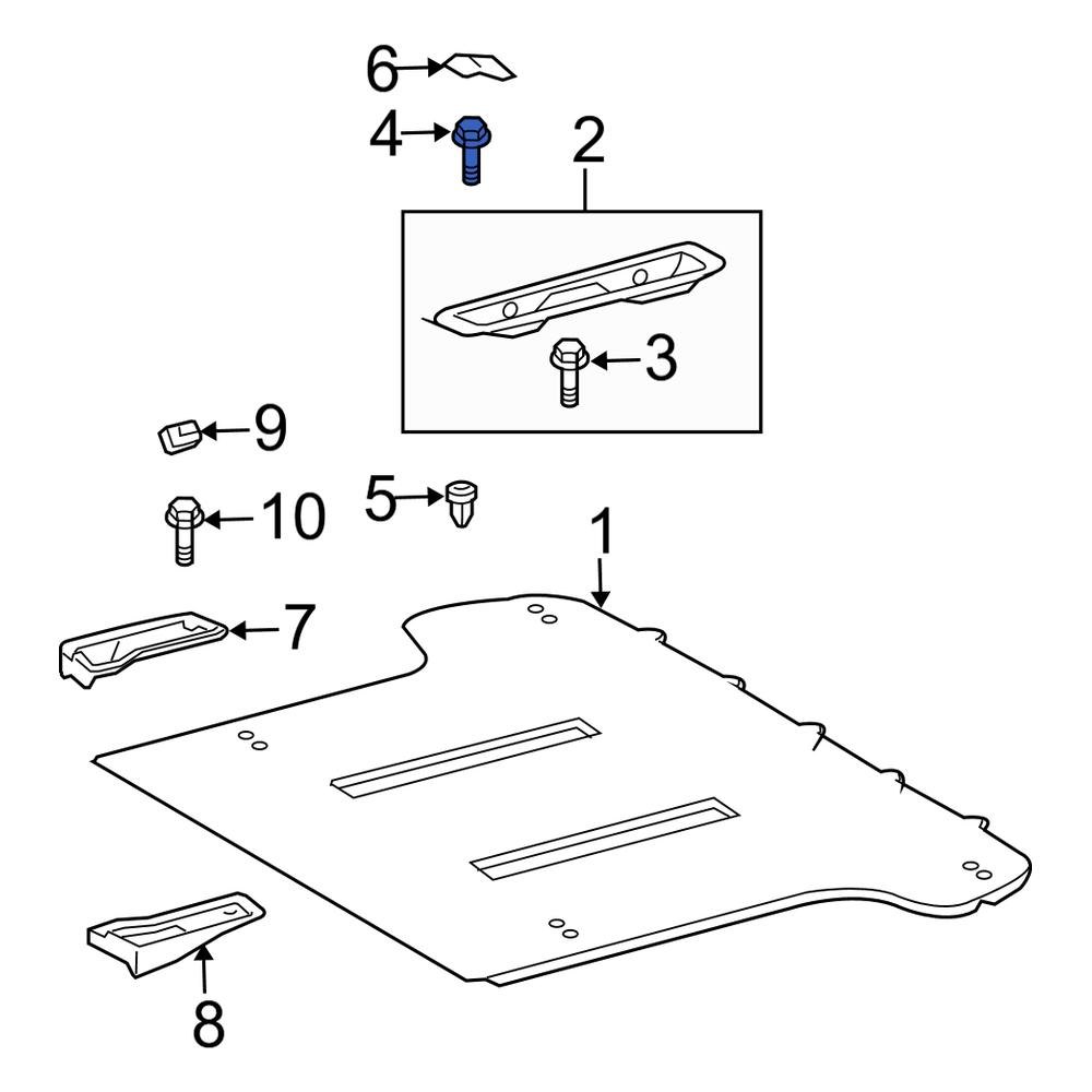 Toyota OE 9015960402 Child Restraint Anchor Plate Bolt