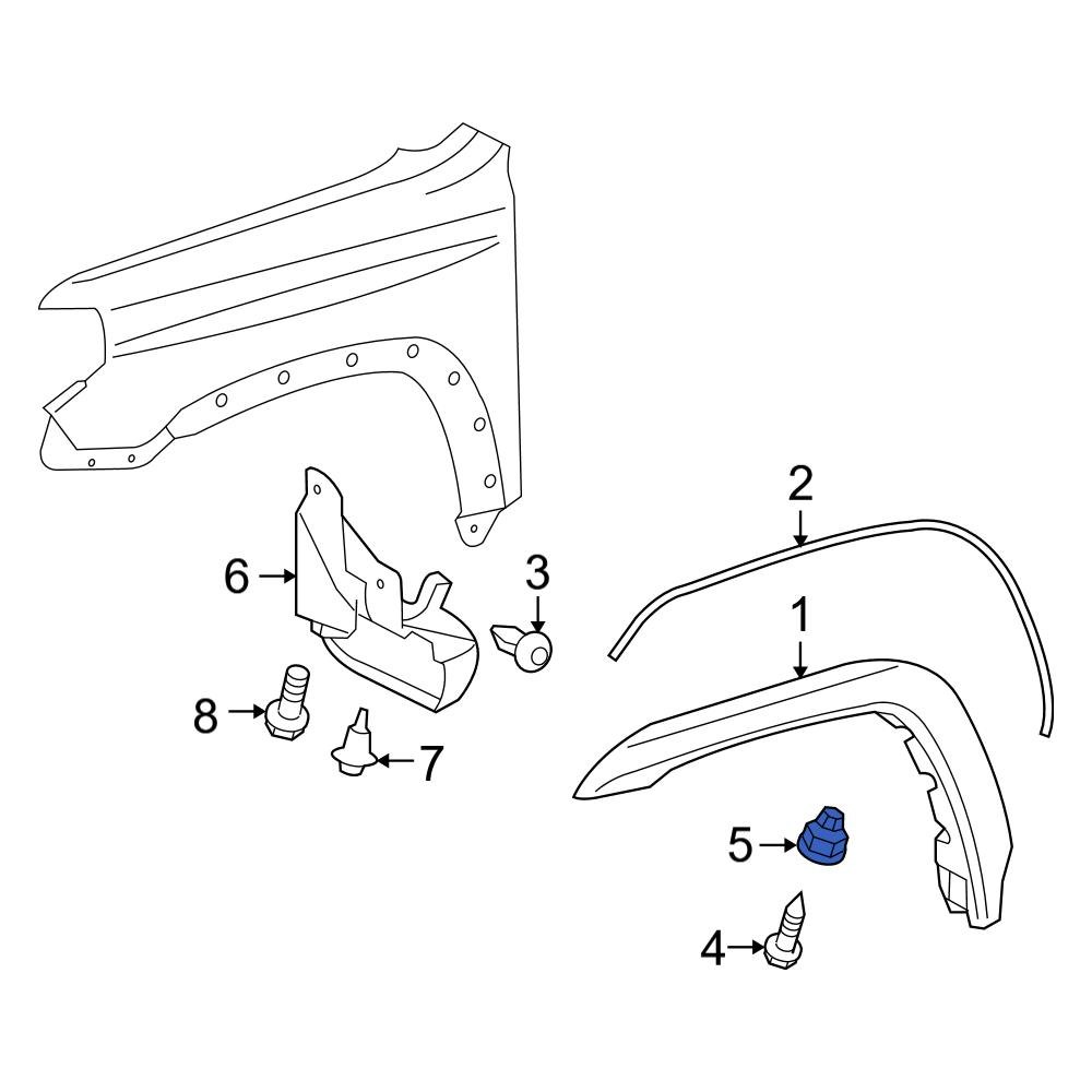 Toyota OE 90189A0002 Fender Liner Grommet