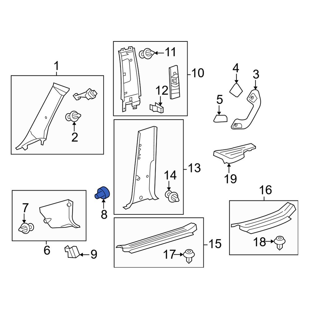 Toyota OE 6792330030 Kick Panel Retainer