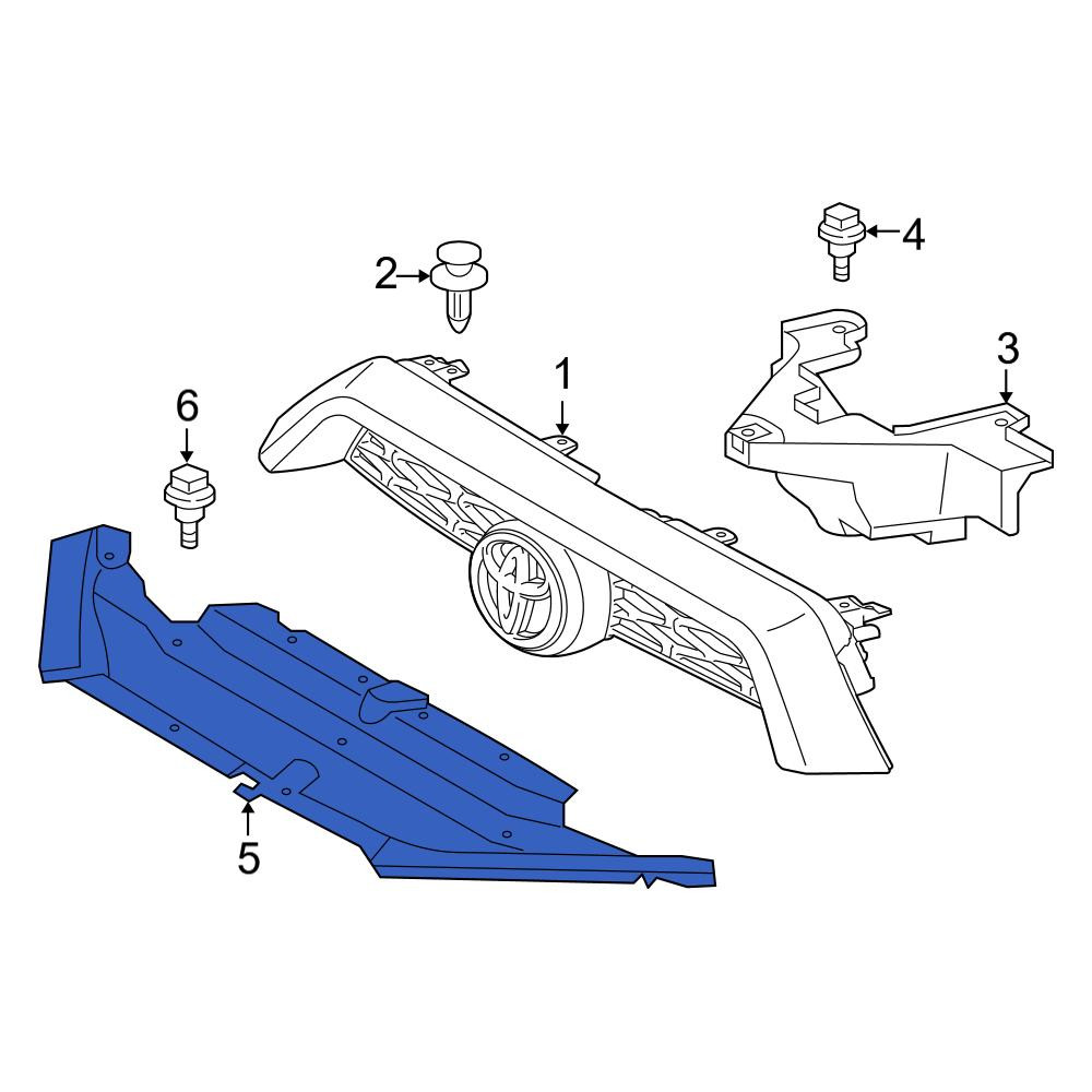 Toyota OE 5329235031 - Front Radiator Support Access Cover