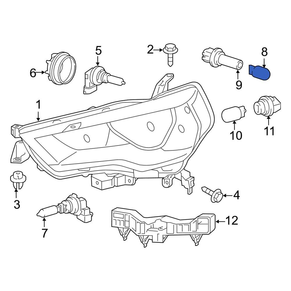 Toyota OE 9098111069 Front Side Marker Light Bulb