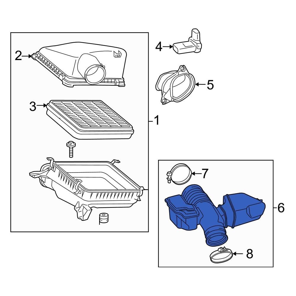 Toyota OE 1775138040 Front Engine Air Intake Hose