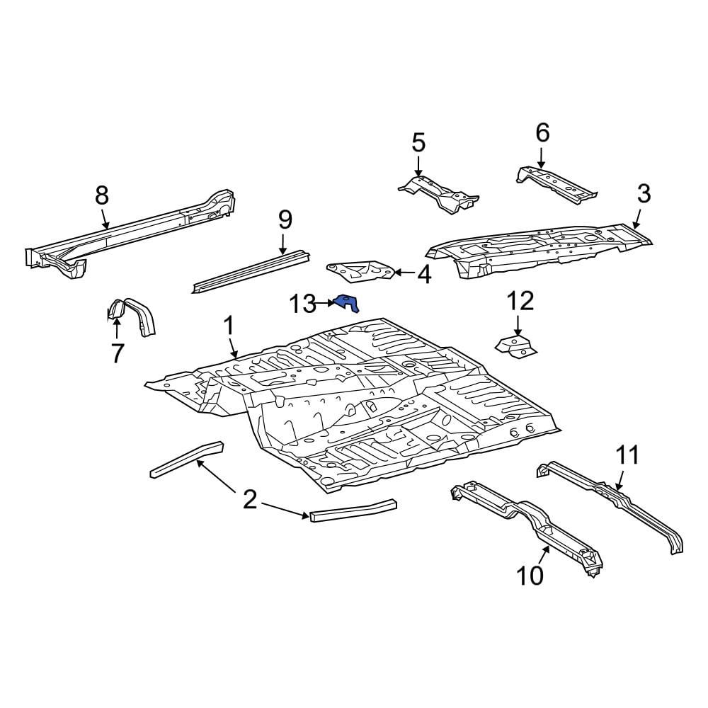 Toyota OE 5811960070 - Front Floor Pan Reinforcement Bracket