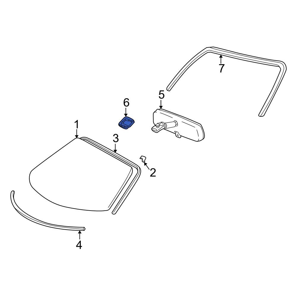Toyota OE 878530W010 Front Interior Rear View Mirror Mounting Base