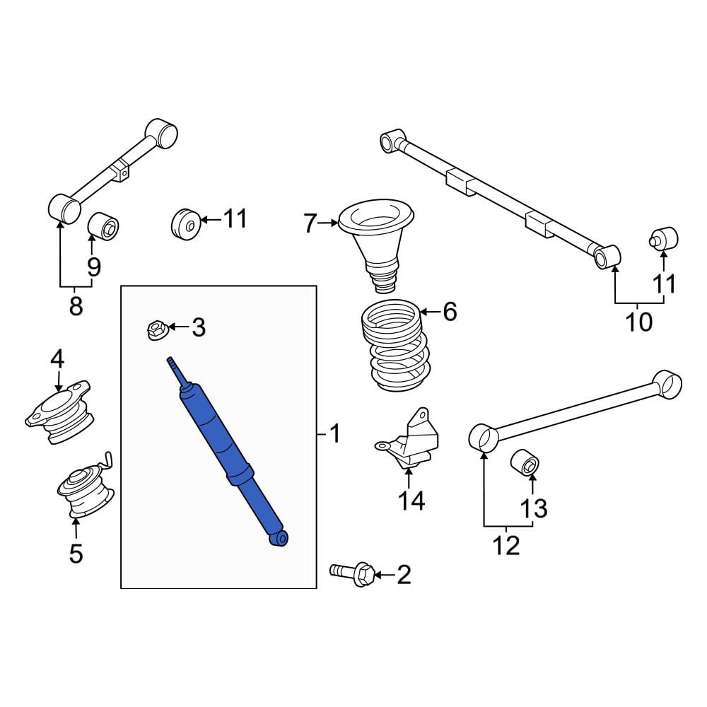 Toyota OE 4853069855 - Rear Suspension Shock Absorber