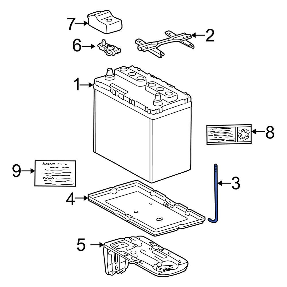 Toyota OE 7445110061 Battery Hold Down Stud