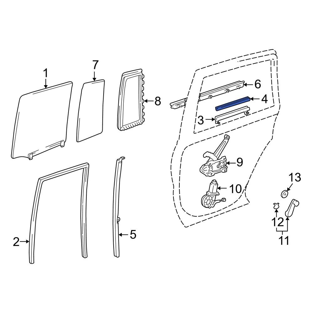 Toyota OE 6997512010 Rear Window Regulator Guide