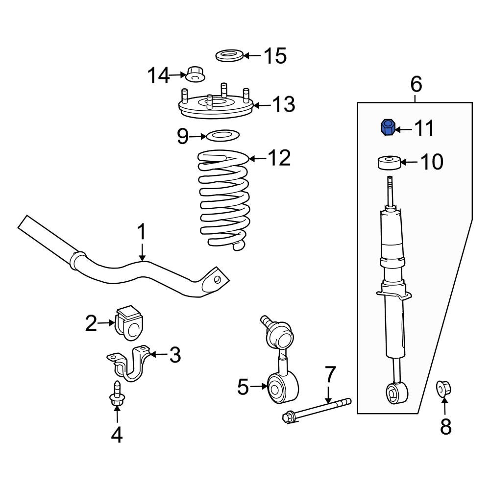 Toyota OE 90178A0084 Lower Suspension Shock Absorber Nut